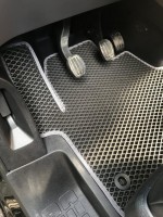 Автомобильные коврики в салон EVA для Citroen Dispatch 2017+ (2 шт,1+1, черные)