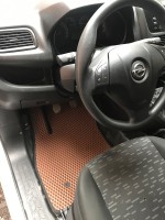 Автомобильные коврики в салон EVA для Fiat Doblo II 2015+ передние кирпичные