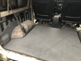 Коврик в багажник без задних сидений EVA для Toyota Land Cruiser Prado 70 1984+ черный EVA