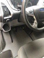Автомобильные коврики в салон EVA для Ford Custom 2018+ (Передние, черные) EVA