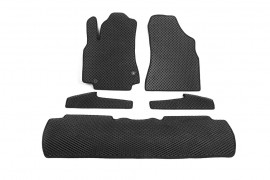 Автомобильные коврики в салон EVA для Citroen Berlingo 2008-2018 (передние, задние и на пороги 5шт) черные EVA
