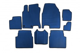 Автомобильные коврики в салон EVA для Nissan Qashqai plus2 (+2) 2010-2014 (3 ряда) Синие EVA