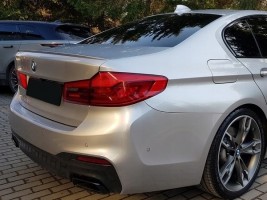 Липспойлер на багажник для BMW 5 G30 2016-2023 тонкий в М-стиле