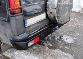 Задній бампер силовий під оригінальні ліхтарі на Land rover DISCOVERY 2 1998-2004