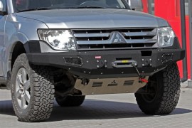 more 4x4 Силовий передній бампер на Mitsubishi Pajero 4 IV V80 2006-2014 