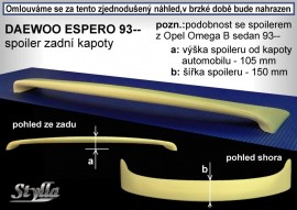 Спойлер задний на багажник для Daewoo Espero 1991-1999 Stylla