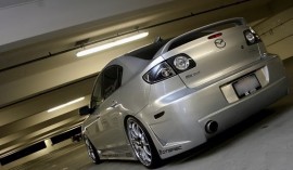 Спойлер задний на багажник для Mazda 3 Sedan 2003-2009 высокий AOM Tuning