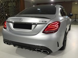 Спойлер задній на багажник Mercedes C W205 Sedan 2014-2021 в стилі AMG вузький AOM Tuning