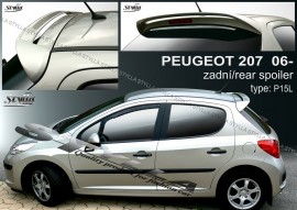 Спойлер задний на ляду для Peugeot 207 Hatchback 2006-2012 3/5 дверей Stylla