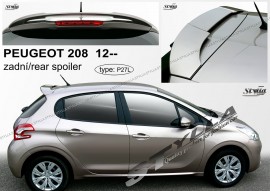 Спойлер задній на ляду для Peugeot 208 Hatchback 2012-2018 3/5 дверей Stylla