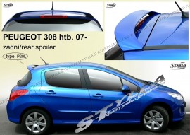 Спойлер задний на ляду для Peugeot 308 Hatchback 2007-2013 Stylla