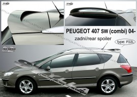 Спойлер задній на ляду для Peugeot 407 Combi 2004+ Stylla