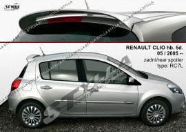 Спойлер задний на ляду для Renault Clio Hatchback 2005-2013 5 дверей Stylla