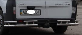 Задняя защита бампера Дуга двойная Углы двойные на OPEL VIVARO 2001-2014 (B1-39) ST-Line