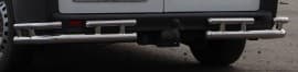 Задняя защита бампера Дуга двойная Углы двойные на OPEL VIVARO 2014-2019 (B1-39) ST-Line