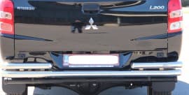 Задняя защита бампера Дуга двойная на FIAT FULLBACK 2016+ (B1-32) ST-Line