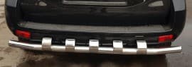 Задняя защита бампера Дуга с зубами на LEXUS GX 460 2010-2013 (B1-57)