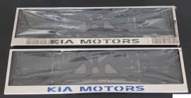 Рамка номерного знака c надписью Рамка под номер с логотипом на Kia CARENS 3 2006-2012