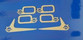 Комплект хром накладок на поворотники по борту спойлеров и окантовка на ручки для Volvo FH-12 2002-2012