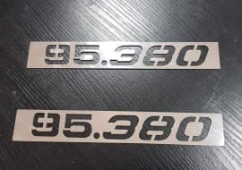 Хром накладка маркировочная эмблема "95.380" для DAF XF105 2005-2012