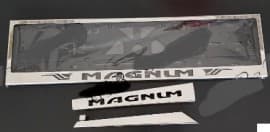 Комплект хром накладок на дворники и рамка для номера Renault MAGNUM 2001-2005 GIB