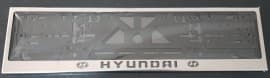 Рамка номерного знака c надписью Hyundai Рамка под номер с логотипом на Hyundai ACCENT 3 (VERNA) 2006-2010 GIB