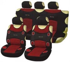 Красные накидки на передние и задние сидения для Chery Amulet 2003+