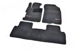 Ворсовые коврики в салон AVTM для Honda Civic 2006-2011 SD 4D Чёрные Premium