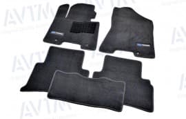 Ворсовые коврики в салон AVTM для Hyundai TUCSON кроссовер/внедорожник 2015-2021 Чёрные, Premium