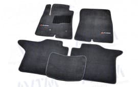 Ворсовые коврики в салон AVTM для Mitsubishi Pajero IV 2014-2021 5 дв. Чёрные Premium