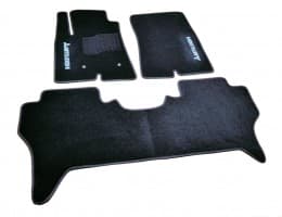 Ворсовые коврики в салон AVTM для Mitsubishi Pajero IV 2014-2021 5 дв. Чёрные, кт.3шт
