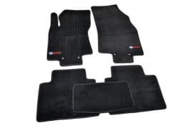 Ворсовые коврики в салон AVTM для Nissan X-Trail T32 внедорожник 2014-2021 Чёрные Premium