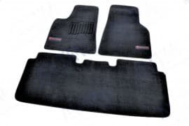 Ворсовые коврики в салон AVTM для Tesla Model S седан 2012-2021 Чёрные Premium