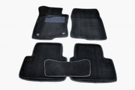 Ворсовые коврики в салон Seintex 3D для Honda Accord VIII седан 2008-2012 Черные 5шт Seintex