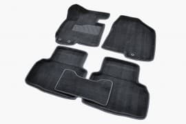 Ворсовые коврики в салон Seintex 3D для Hyundai IX35 кроссовер/внедорожник 2009-2013 Черные 5шт Seintex