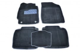 Ворсовые коврики в салон Seintex 3D для Toyota Camry (V50) седан 2011-2014 Черные 5шт