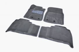 Ворсовые коврики в салон Seintex 3D для Lexus LX 570 кроссовер 2015-2021 Серые 4шт Seintex