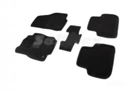 Ворсовые коврики в салон Seintex 3D для Volkswagen Tiguan кроссовер 2016-2021 Черные 5шт Seintex