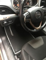 Автомобильные коврики в салон EVA для Jeep Cherokee (KL) 2013-2019 чёрные EVA