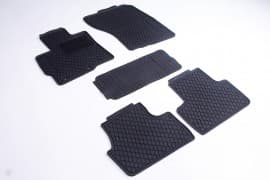 Резиновые коврики в салон AVTM для Mitsubishi Outlander 3 кроссовер 2012-2014 черные кт 5шт