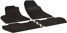 Резиновые коврики в салон DOMA  для Peugeot Partner минивен 2008-2018 черные 4шт
