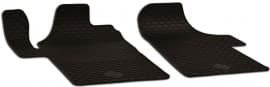 Резиновые коврики в салон DOMA  для Mercedes VITO (VIANO) W639 2010-2014 черные 2шт коротк.база DOMA