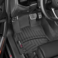 Резиновые коврики в салон WeatherTech для Audi Q3 2019+ с бортиком передние черные WeatherTech