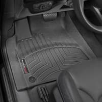 Резиновые коврики в салон WeatherTech для Audi Q7 2020+ с бортиком черные передние