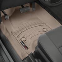 Резиновые коврики в салон WeatherTech для Cadillac Escalade 4 2017-2021 с бортиком передние бежевые