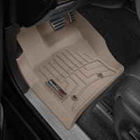 Резиновые коврики в салон WeatherTech для Land Rover Range Rover Vogue 2013-2020 с бортиком передние бежевые WeatherTech