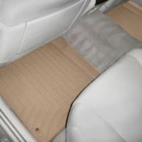 Резиновые коврики в салон WeatherTech для Lexus LS 460 2006-2017 седан с бортиком бежевые задние LONG