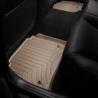 Резиновые коврики в салон WeatherTech для Lexus LS 460 2006-2017 седан с бортиком бежевые задние SHORT
