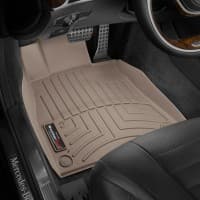 Резиновые коврики в салон WeatherTech для Mercedes S W222 2013-2021 седан с бортиком передние бежевые WeatherTech