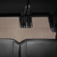 Резиновые коврики в салон WeatherTech для Mitsubishi Outlander 3 2012-2014 с бортиком задние бежевые 3 ряд